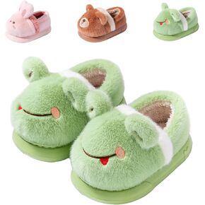 Drecage Toddler Kids Slippers Girls Boys House Shoes Winter Slippers Plush Warm Soft with Cute Cartoon Design Indoor Shoes