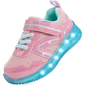 Light Up Toddler Boys Girls Shoes LED Flashing Lightweight Tennis Walking Sneakers for Toddler and Little Kid