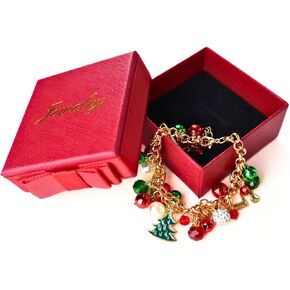 2ME Christmas Bracelet for Women – Shiny Women’s Link Jewelry with Festive Bells, Fashionable Christmas Bracelet in Gift Box, Sparkling Holiday Accessory for Her