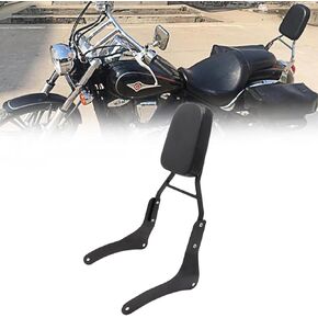Passenger Sissy Bar Rear Backrest Pad for Kawasaki Vulcan 900 VN900 Classic Custom LT SE 1996-2023, Black