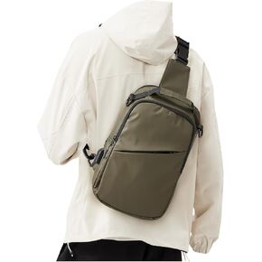 Blue Sling Crossbody Bag for Mens, Tactical Backpack Shoulder Daypack Mini Anti-Theft Cross Body Motorcycle Chest Bags, Small Men One Strap Backpack for Casual Travel Hiking Outdoor Sports