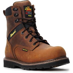 Thorogood Men's Job Site Series Waterproof/Insulated 8", Safety Toe Boot
