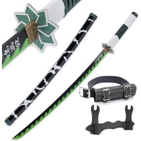 Cold Blade Demon Katana Sword - 41 inches Anime Katana Replica with Belt and Stand - Durable Sword Perfect for Cosplay - Nichirin Sword with Authentic Design