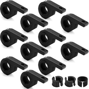 11 Pcs Light Bar Mounts Bar Clamp Kits LED Light Bar Mounting Brackets Tube Clamp for 1'', 1.25'' Roof Rack Bull Bar Roll Cage, off Road Vehicles Atv Utv Trucks, Black(Classic)