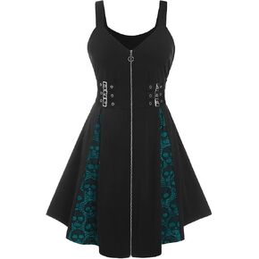 ROSE GAL Womens Plus Size Dresses Sleeveless Wrap V-Neck Gothic Vintage 50S Party Maxi Dress in Saudi Arabia