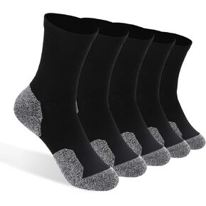 Kodal Copper Mens Ankle Socks Cushioned Athletic Cotton Quarter Socks Odor Control