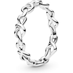 Pandora Knotted Hearts Ring - Symbol of Unbreakable Love - Promise Ring for Women - Layering or Stackable Ring - Gift for Her - Sterling Silver - Size 5