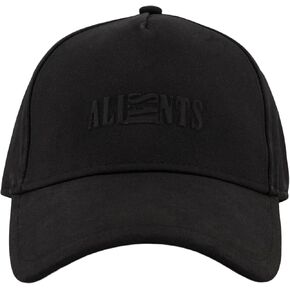 AllSaints Men's Oppose Baseball Cap, Suede Hat with Logo & Adjustable Strap, Black