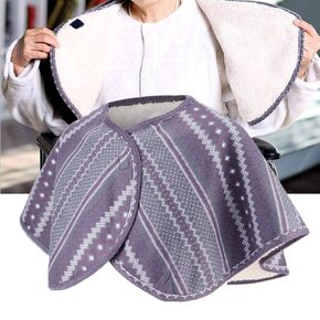 Bed Jackets Warm Shoulder Shawl Cape Shoulder Shawl Bed Capes, Dress Bed Jacket Cape for Elderly Needs, 90CM Double-sided Plush Cape Shoulder Protective Shawl for Winter