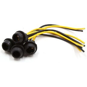 uxcell 4pcs T10 Motorcycle Light Socket Connector Wire Harness Extension LED Wedge Holder Adapter Universal Replacement