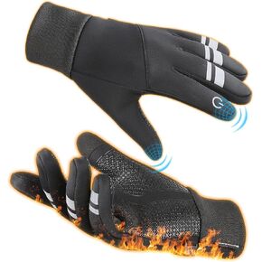 KynciLOR Winter Gloves for Men Cold Weather Anti-Slip Thermal Running Gloves for Women Touchscreen Windproof Water-Resistant Gloves for Outdoor Cycling Hiking Driving Skiing