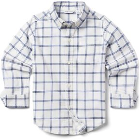 Janie and Jack Boys' Brushed Tattersol Shirt (Toddler/Little Big Kid)