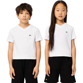 Lacoste Boys' V Neck Cotton Jersey T-Shirt