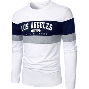 SOLY HUX Boy's Graphic Tees Long Sleeve Letter Print Color Block T Shirt Casual Fall Tops