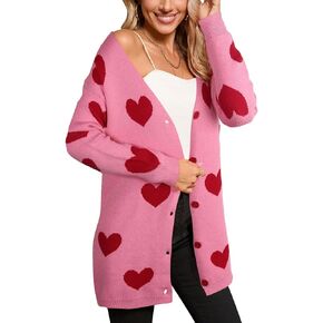 Women's Button Down Cardigan Sweaters Long Sleeve Loose Casual Cardigans Outwear Coats