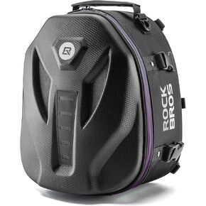 ROCKBROS Motorcycle Tail Bag Waterproof Motorcycle Rear Seat Bag 12.5L Large Motorcycle Backpacks with Hard Shell Design Motorcycle Storage Bags