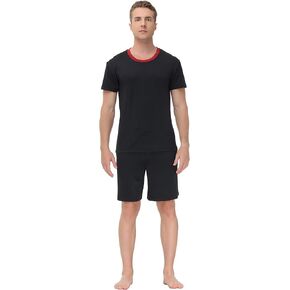 INK+IVY Men's Sleepwear Pajama Set Crewneck T-Shirt, Soft Jersey Tee Loungewear with Matching Short