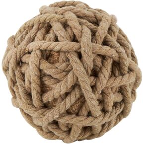Deco 79 Jute Rope Handmade Woven Decorative Ball Orbs & Vase Filler, Set of 2 5" W, 5" H, Brown