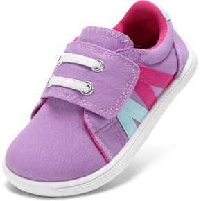 Toddler Wide Toe Box Shoes:Boys Barefoot Shoes Non-Slip Zero Drop Little Girls Slip on Sneakers,Baby First Walking Shoes Outdoor Activities