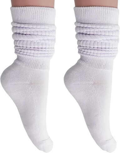 جوارب AWS/American Made Slouch Scrunch للنساء جوارب قطنية عالية للركبة مقاس الحذاء من 5 إلى 10 in Kuwait