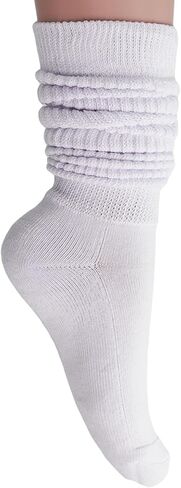 جوارب AWS/American Made Slouch Scrunch للنساء جوارب قطنية عالية للركبة مقاس الحذاء من 5 إلى 10 in Kuwait
