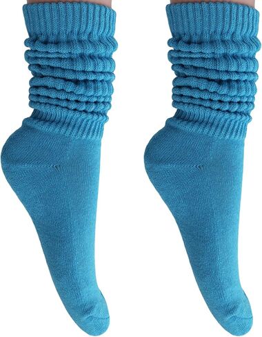 جوارب AWS/American Made Slouch Scrunch للنساء جوارب قطنية عالية للركبة مقاس الحذاء من 5 إلى 10 in Kuwait