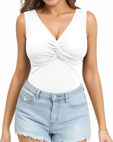 بدلة للجسم نسائية مثيرة من MANGOPOP برقبة على شكل حرف V عميقة بدون أكمام، ملابس داخلية للخروج in Kuwait