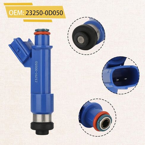 23209-0D050 OE 1.8L & 1.5L حاقن الوقود عالي الأداء، متوافق مع/Toyota 1.8 Corolla Matrix 2005-2008، Yaris 1.5L 2006-2018، متوافق مع/Pontiac Vibe |12 فتحة| |مجموعة من 4| in Kuwait