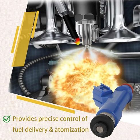 23209-0D050 OE 1.8L & 1.5L حاقن الوقود عالي الأداء، متوافق مع/Toyota 1.8 Corolla Matrix 2005-2008، Yaris 1.5L 2006-2018، متوافق مع/Pontiac Vibe |12 فتحة| |مجموعة من 4| in Kuwait