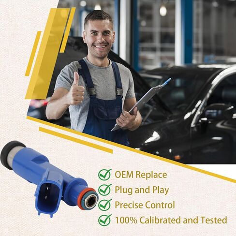 23209-0D050 OE 1.8L & 1.5L حاقن الوقود عالي الأداء، متوافق مع/Toyota 1.8 Corolla Matrix 2005-2008، Yaris 1.5L 2006-2018، متوافق مع/Pontiac Vibe |12 فتحة| |مجموعة من 4| in Kuwait