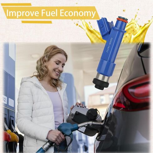 23209-0D050 OE 1.8L & 1.5L حاقن الوقود عالي الأداء، متوافق مع/Toyota 1.8 Corolla Matrix 2005-2008، Yaris 1.5L 2006-2018، متوافق مع/Pontiac Vibe |12 فتحة| |مجموعة من 4| in Kuwait