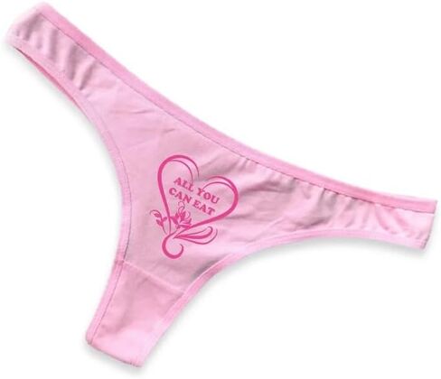 All You Can Eat Cotton T Back Women Sexy Cotton Underwear Thong Pink - Extra Small in Saudi Arabia