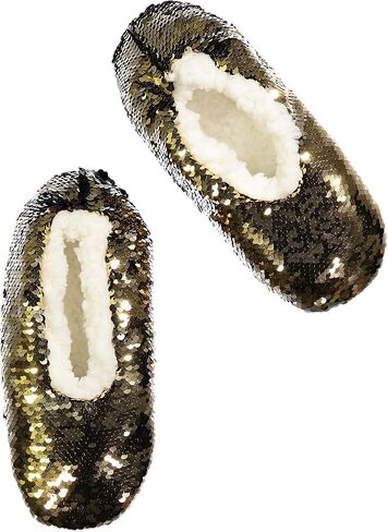 Fuzzy Babba Women's Sequin Slipper Socks in Saudi Arabia