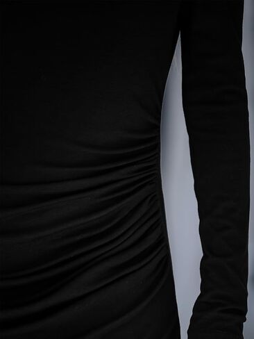 CUPSHE Women's Ruched Bodycon Mini Fall Dress Ruffle Hem Crew Neck Long Sleeve Autumn Winter Casual Dresses in Saudi Arabia
