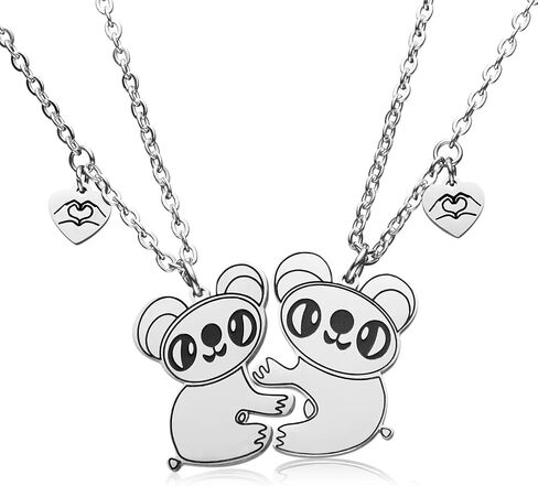Gift for Lover His and Hers Friendship Pendants Necklace Set for 2, Best Friends Gifts,Valentines Birthday Gift for Couple Best Friends Girl Women Men in Saudi Arabia