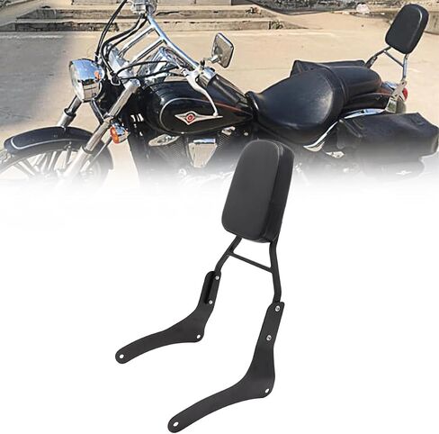Passenger Sissy Bar Rear Backrest Pad for Kawasaki Vulcan 900 VN900 Classic Custom LT SE 1996-2023, Black in Saudi Arabia