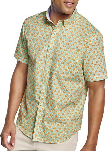 Johnston & Murphy Men's Short Sleeve Citrus Print Shirt in Kuwait