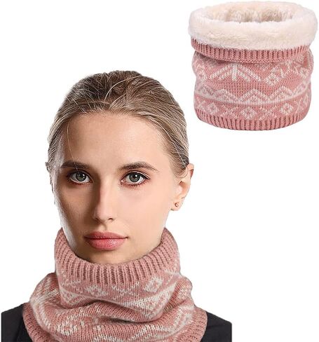 Bounzhi الشتاء الرقبة الدافئة الطقس البارد الرقبة الجراب ندفة الثلج قناع الوجه الصوف متماسكة للرجال والنساء المشي لمسافات طويلة صيد الأسماك وركوب الدراجات (أسود) in Kuwait