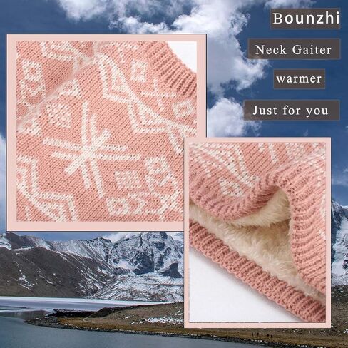 Bounzhi الشتاء الرقبة الدافئة الطقس البارد الرقبة الجراب ندفة الثلج قناع الوجه الصوف متماسكة للرجال والنساء المشي لمسافات طويلة صيد الأسماك وركوب الدراجات (أسود) in Kuwait