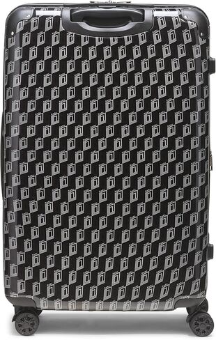 Karl Lagerfeld Paris Expandable Spinners Hardside Bon Voyage Suitcase, Black/Grey in Saudi Arabia