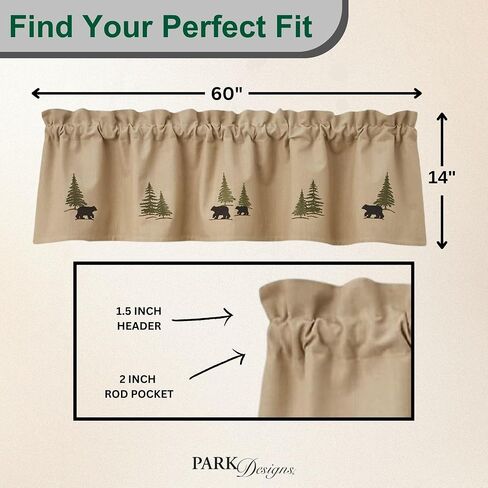 Park Designs Rustic Lodge Wood River Valance 72" in Saudi Arabia