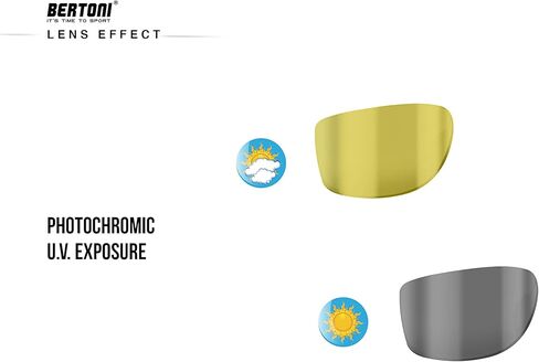 Bertoni Motorcycle Goggles Riding Padded Glasses Photochromic - Adjustable Strap - Ventilated mod. 112 Motorbike Goggles in Saudi Arabia