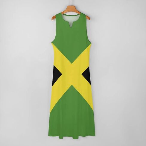 TAIZIYEAH Jamaican Flag Elegant Casual Long Dress Jamaican Flag Girls Summer Sunshine Beach Skirts for Womens XL in Saudi Arabia