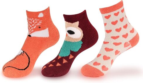 BambooMN Women's Christmas Xmas Animal Super Soft Cozy Warm Fuzzy Comfy Home Indoor Outdoor Socks in Saudi Arabia