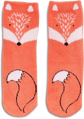 BambooMN Women's Christmas Xmas Animal Super Soft Cozy Warm Fuzzy Comfy Home Indoor Outdoor Socks in Saudi Arabia