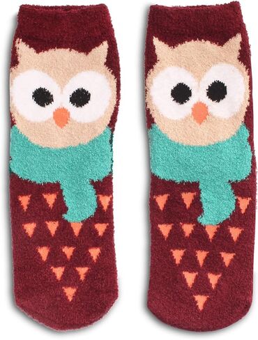 BambooMN Women's Christmas Xmas Animal Super Soft Cozy Warm Fuzzy Comfy Home Indoor Outdoor Socks in Saudi Arabia