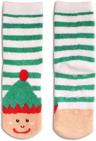 BambooMN Women's Christmas Xmas Animal Super Soft Cozy Warm Fuzzy Comfy Home Indoor Outdoor Socks in Saudi Arabia