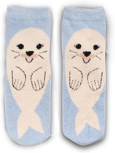 BambooMN Women's Christmas Xmas Animal Super Soft Cozy Warm Fuzzy Comfy Home Indoor Outdoor Socks in Saudi Arabia