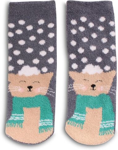 BambooMN Women's Christmas Xmas Animal Super Soft Cozy Warm Fuzzy Comfy Home Indoor Outdoor Socks in Saudi Arabia