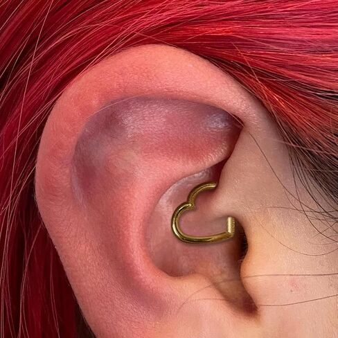 3PCS 16G Titanium Nose Rings Hoops Septum Hinged Nose Rings CZ Conch Piercing Jewelry Heart Spike Segment Ring Clicker Cartilage Tragus Helix Daith Rook Hoop Earrings, Diameter 8mm/10mm in Saudi Arabia
